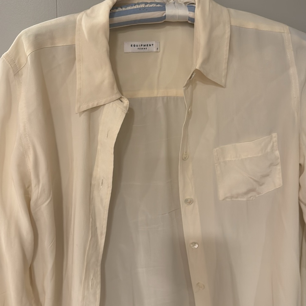 Equipment Cream Button-Up Shirt